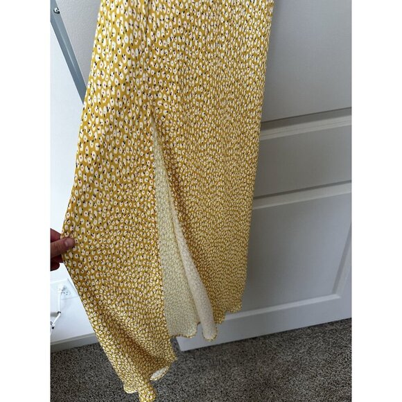 RESA Harper Midi Slip Dress in Honeysuckle Floral Yellow Size Large - Picture 4 of 9